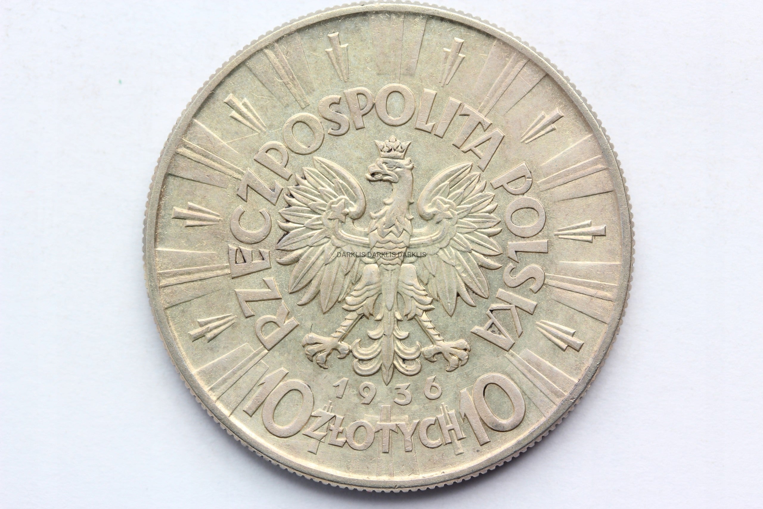 10 ZŁOTYCH POLSKA 1936 JÓZEF PIŁSUDSKI STAN!! NR.3