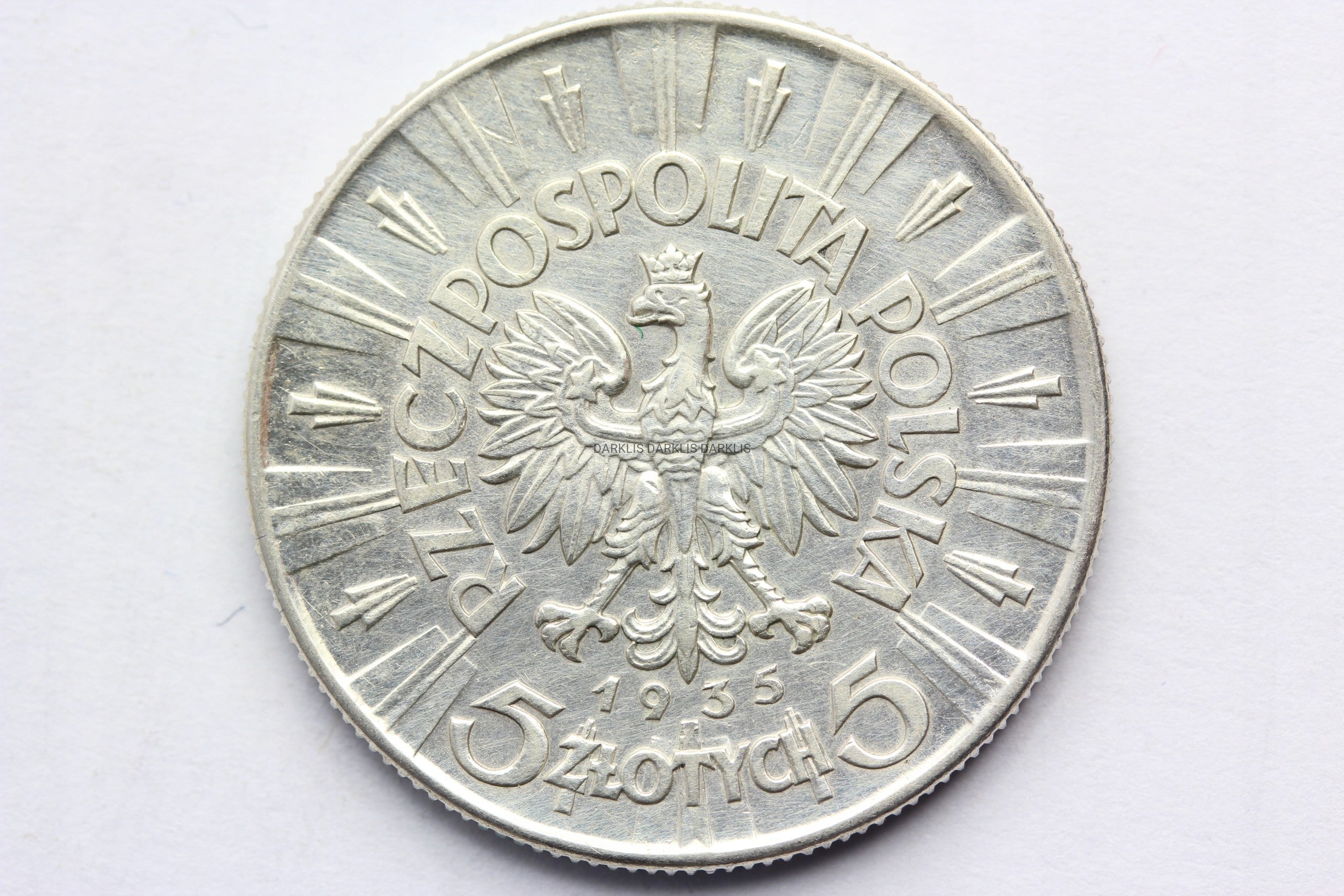 5 ZŁOTY POLSKA 1935 JÓZEF PIŁSUDSKI SREBRO nr. 1